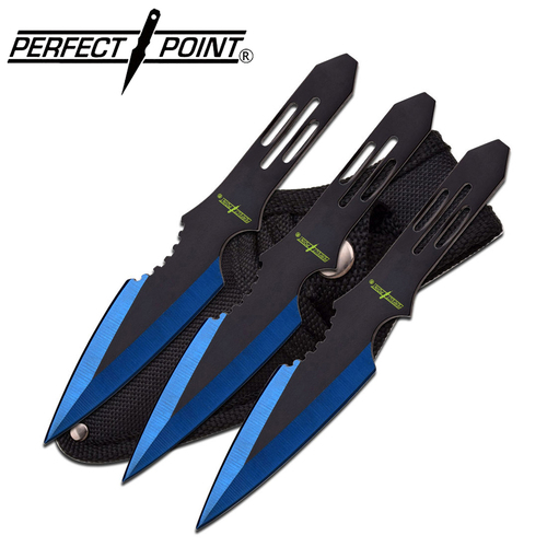 Perfect Point Throwing Knives 3pk - Blue - K-PP-595-3BL