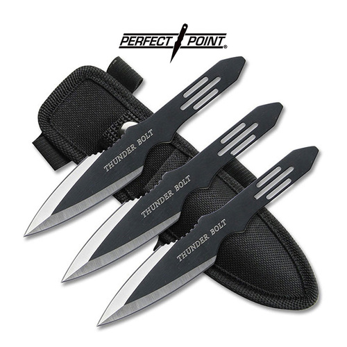 Perfect Point Thunder Bolt Throwing Knives - Clam Shell Pack - K-RC-595-3CS