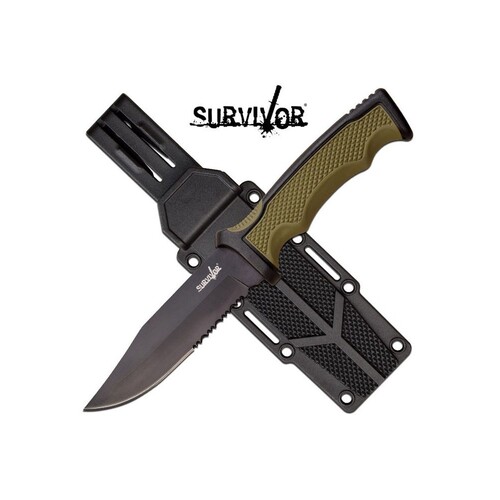 Survivor Fixed Blade Non Slip Knife - K-SV-FIX017