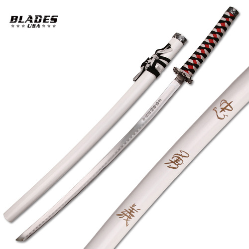 BladesUSA Carbon Steel Samurai Sword - K-SW-68LWH