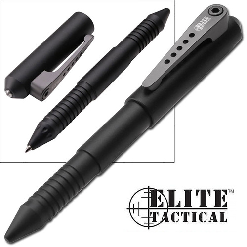Elite Tactical Pen with Glass Breaker - K-TA-TP2BK