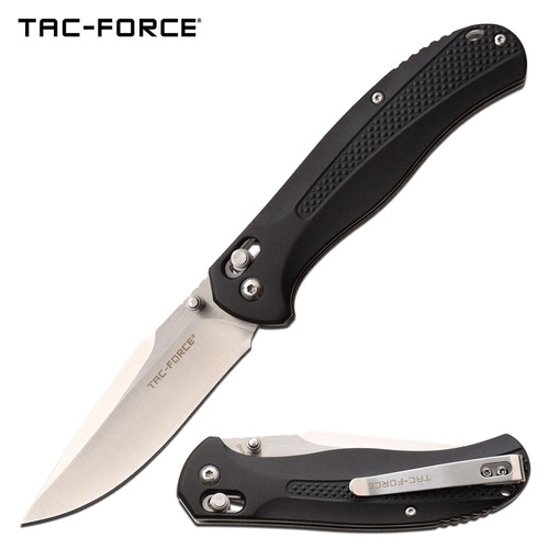 Tac-Force Ball Bearing Black Folding Knife - K-TF-1030BK