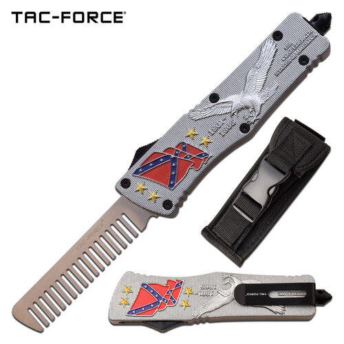 Tac Force Eagle Retractable Beard Comb w Glassbreaker - K-TF-CB001