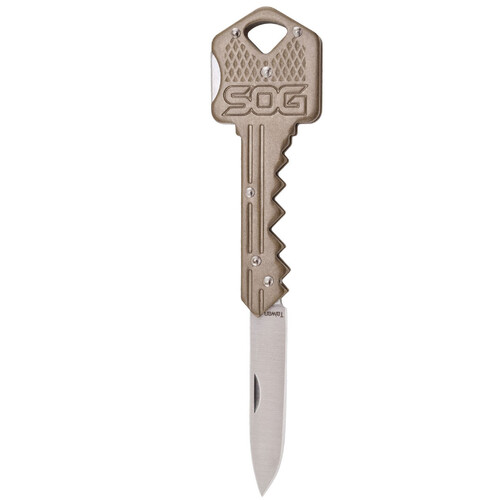 SOG Key Knife Folding Blade in Brass - KEY102-CP