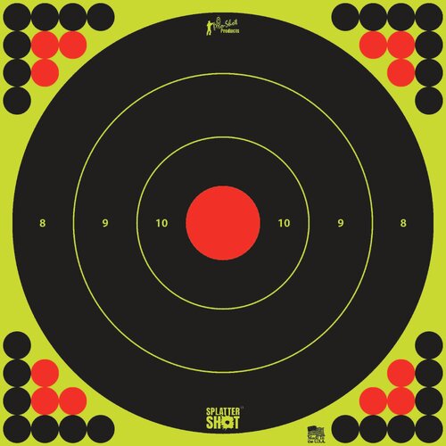 Pro-Shot Splatter Shot 17.25" Long Range Peel & Stick Bullseye Target 5-pack - LONGRANGE-17.25-5PK