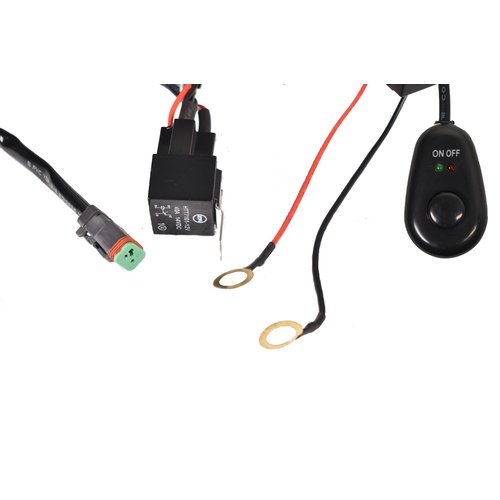 eXterrain Light Bar Wiring Loom Single Connector (2 pin DT) - LOOM1