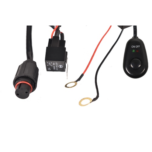 eXterrain Light Bar Wiring Loom Single Connector (2 pin round) - LOOM1H
