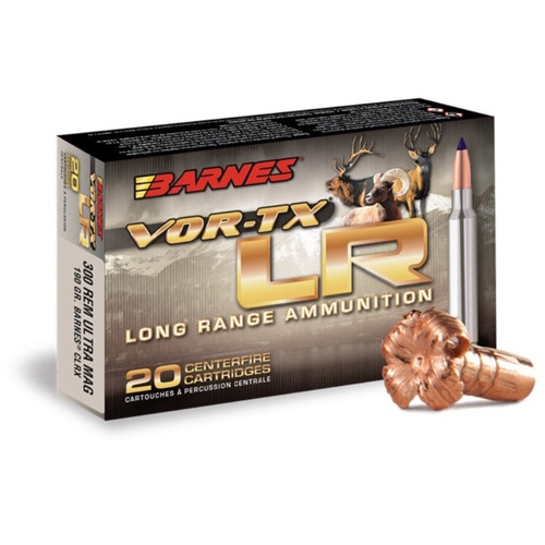 Barnes Centrefire Ammunition .300 Win Mag 190 Grain LRX BT - 20 Rounds - LR300W01