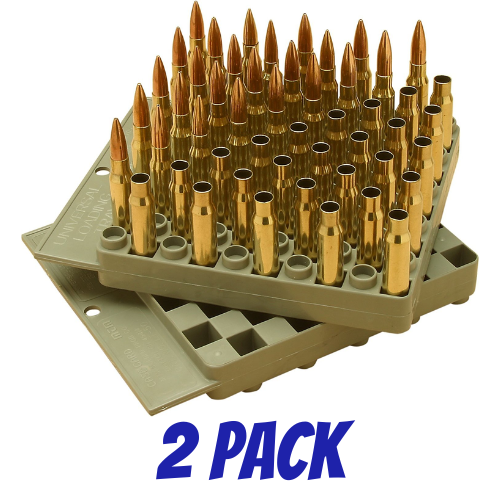MTM Case Gard Compact Universal Reloading Tray Hold 50 Rounds LT-50-43 2PK