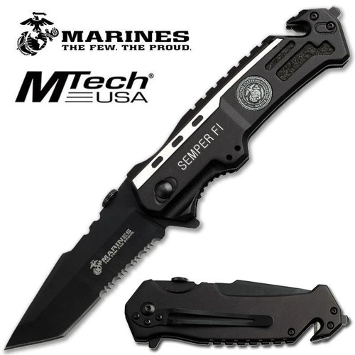 M-Tech USA U.S. Marines SEMPER FI Tactical Folding Knife - M-1002TS