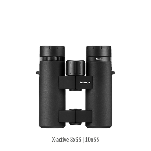 Minox X-Active 8x33 Binoculars Comfort Bridge Housing - Black  - M80407333
