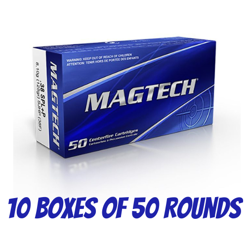 Magtech 38 Special+P 125GR SJHP - 500 Round Pack - 38F