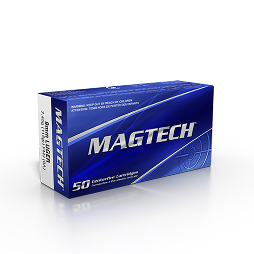Magtech 9mm Luger 115GR FMJ - 50 Round Pack - 9A