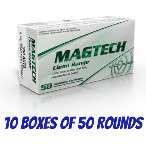 Magtech 380 Auto Clean Range 95GR FEB - 500 Round Pack - CR380A
