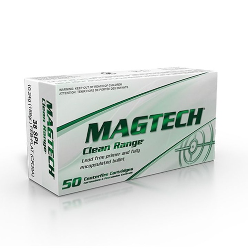 Magtech 38 Special Clean Range 158GR FEB Flat - 50 Round Pack - CR38A