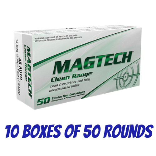 Magtech 45 Auto Clean Range 230GR FEB - 500 Round Pack - CR45A