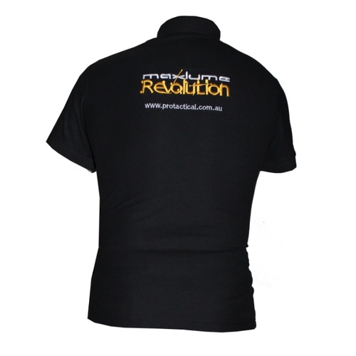 Max-Lume Revolution Black Polo Shirt - XL - MLR-POLO-XL