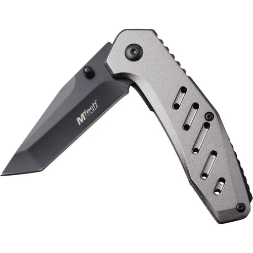 Mtech Grey Liner Lock Tanto Blade Folding Knife - Ball Bearing Pivot MT-1113GY