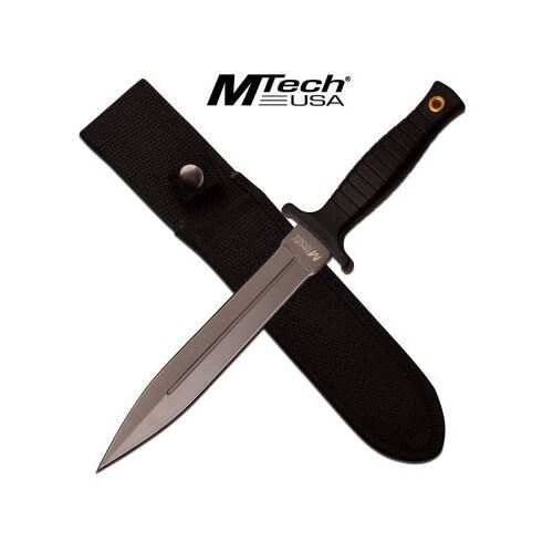 M-Tech 11" Double Edge Blade Grey Titanium Coated Dagger