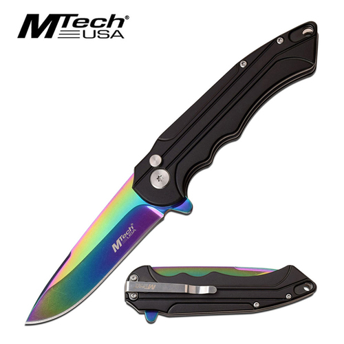 Mtech Ball Bearing Pivot 7.6" Overall Drop Point Knife - MT1022RBK