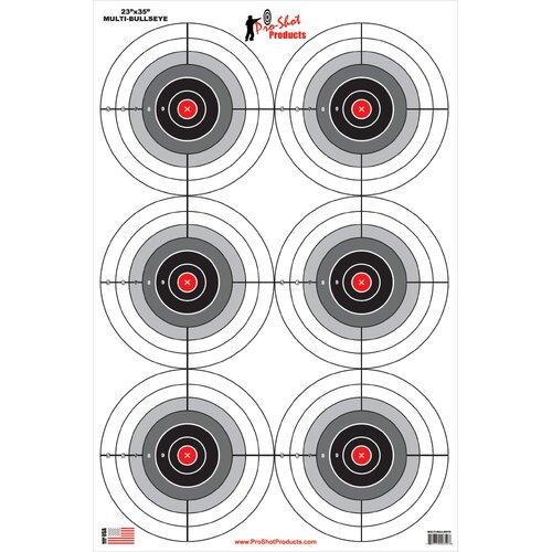 Pro-Shot 23x25" Multi-Bullseye Target 5-pack - MULTI-BULLSEYE-5PK