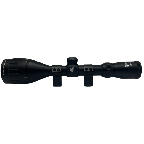 Nikko Stirling Mountmaster Rimfire Rifle Scope 3-9x50mm AO Mil-Dot Reticle With 3/8" Rings NMM3950AO