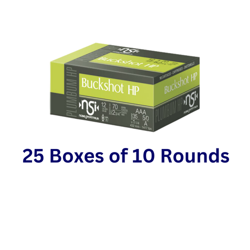 Nobel Sport Italia Buckshot HP 12ga 1417 FPS #SG/00 9 Pellet - 250 Rounds - NS-BHP12SGLG-250