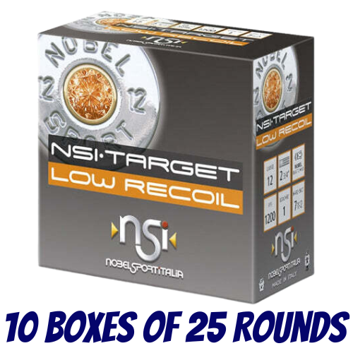 Nobel Sport Italia Low Recoil Target 12ga 28gm 1200 FPS #7.5 - Slab - NS-LRT1275-SLAB