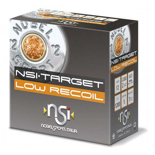Nobel Sport Italia Low Recoil Target 12ga 28gm 1200 FPS #7.5 - 25 Rounds - NS-LRT1275
