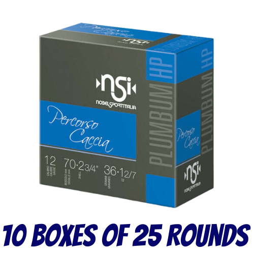 Nobel Sport Italia Percorso Caccia 12ga 36gm 1384 FPS #BB - Slab  - NS-PC12BB-SLAB