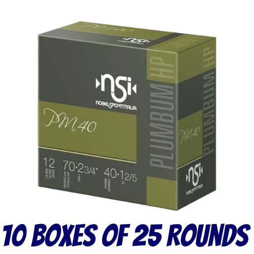 Nobel Sport Italia PM40 12ga 40gm 1352 FPS #0 - Slab - NS-PM120-SLAB