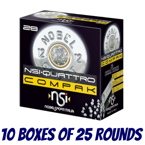 Nobel Sport Italia Quattro Compak 12ga 28gm 1378 FPS #9.5 - Slab - NS-QC1295-SLAB
