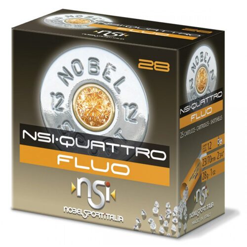 Nobel Sport Italia Quattro Fluo 12ga 28gm 1345 FPS #8 - Slab - NS-QF128-SLAB