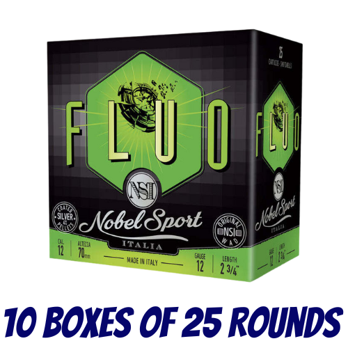 Nobel Sport Italia Quattro Fluo Trap 12ga 24gm 1378 FPS #7.5 - Slab - NS-QFT1275SLAB