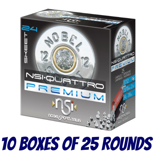 Nobel Sport Italia Quattro Premium Skeet 12ga 24gm 1361 FPS #9.5 - Slab - NS-QPS1295-SLAB