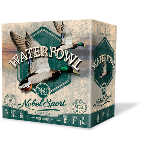 Nobel Sport Italia Waterfowl Steel HP 12ga 35gm 1450 FPS #2 - 25 Rounds - NS-WSHP122