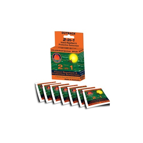 Outback Series 2-in-1 SPF30+ Sunscreen/Insect Repellant Sachets - OBS000770