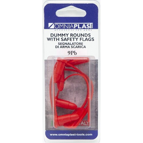 Omniaplast Plastic Dummy Round With Saftey Flag - 9mm