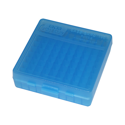 MTM Pistol Ammo Box 100 Round Flip-Top 38 Special 357 Mag - Blue P-100-3-24