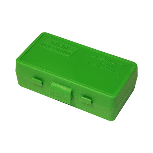 MTM Pistol Ammo Box 50 Round Flip-Top 9mm 380 ACP Green P50-9M-10