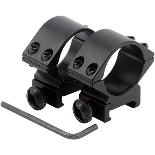 Patrol 2PCS Low Profile 30mm Riflescope Mount Rings for 20mm Weaver Picatinny Rail
