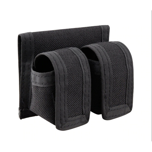 Patrol Nylon Revolver Speedloader Double Pouch for S&W .38 .357 .44 .45 Caliber 5 & 7 Shot