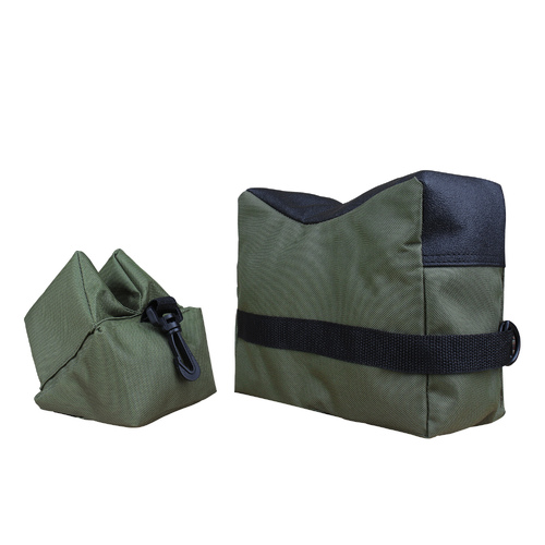 Patrol Unfilled Front & Rear Gun Target Rest / Bench Rest Shooting Bag Set - Green