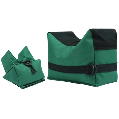 Patrol Unfilled Front & Rear Gun Target Rest / Bench Rest Shooting Bag Set - Olive Green