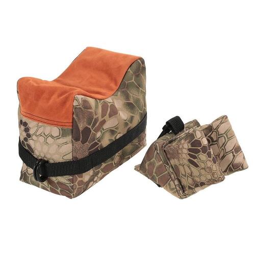 Patrol Unfilled Front & Rear Gun Target Rest / Bench Rest Shooting Bag Set - Python Camo