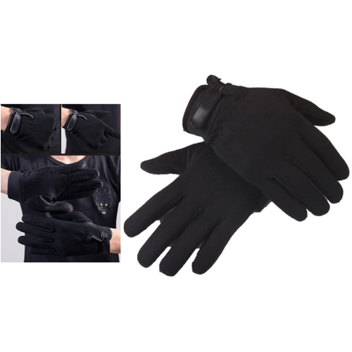 Patrol Non-Slip Tactical Summer Gloves - One Size Fits Most - Black
