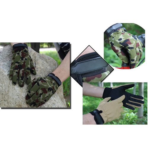 Patrol Non-Slip Tactical Summer Gloves - One Size Fits Most - Camo