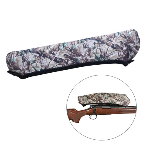 Patrol Neoprene Rifle Scope Cover / Protector - Woodlands Camo - Small 32cm Long