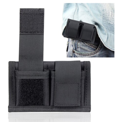 Patrol Nylon Revolver Large Speedloader Double Pouch Universal - Fits 22 Mag 44 Mag