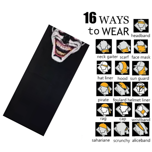 Patrol Adults Tube Scarf / Balaclava / Neck Warmer - Smiling Joker